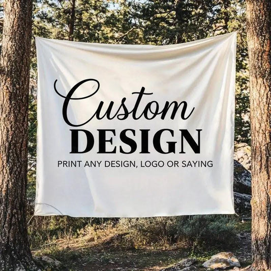 Custom Tapestry from Your Photo, Personalized Picture Text, Wedding Party Backdrop, Pet Memorial, Wall Room Art Decor, Wedding Family Gifts