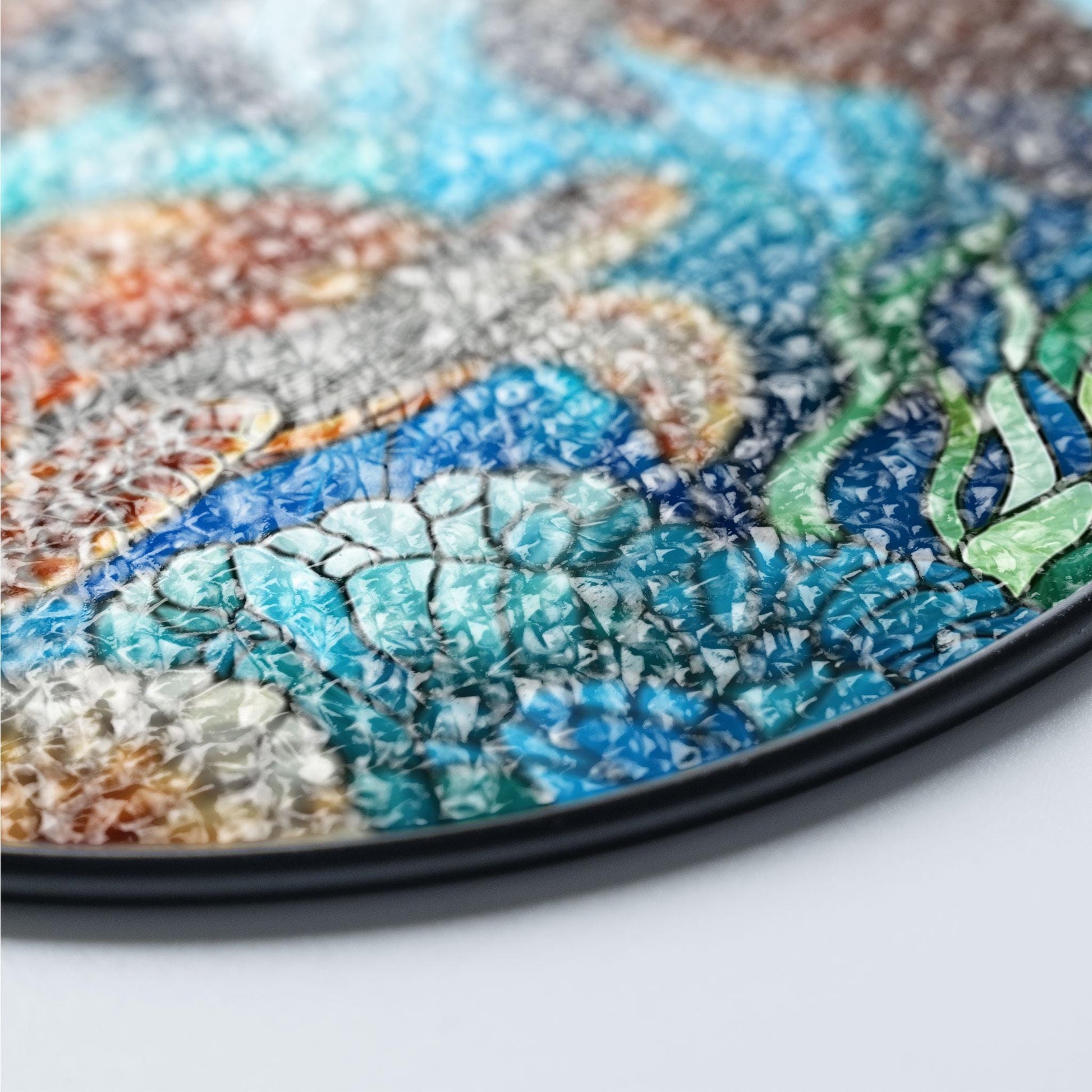 Sea Turtle Stained Glass Suncatcher: Nature Window Ornament