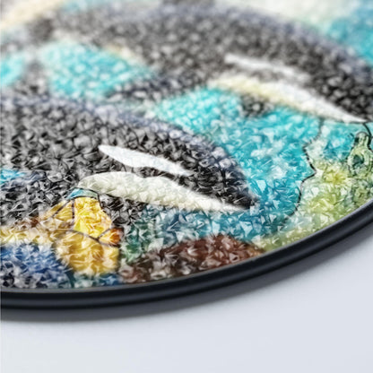 Orca Stained Glass Suncatcher: Whale Wall Art Decor