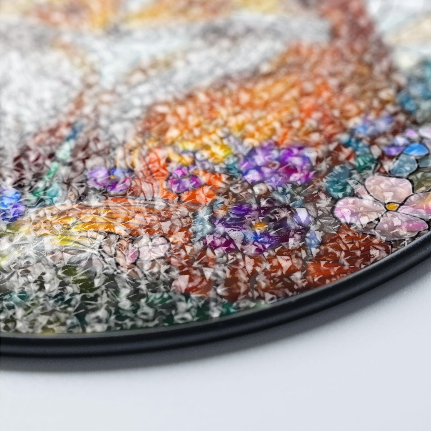 Fox Couple Stained Glass Suncatcher: Farmhouse Window Ornament