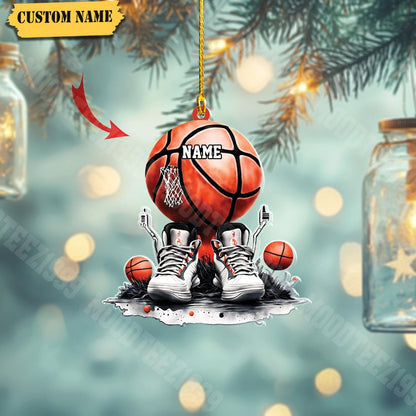 Personalized Basketball Ornament: 2D Custom Player Gift