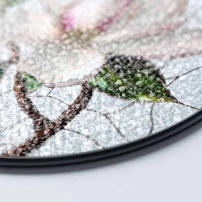 Magnolia Stained Glass Suncatcher: Floral Window Hanging