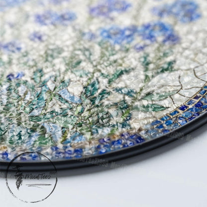 Forget-Me-Not Stained Glass Suncatcher: Floral Window Decor