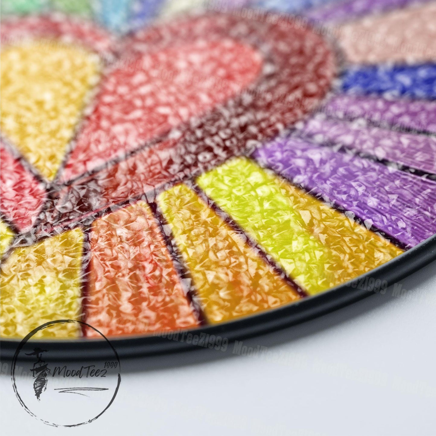 Rainbow Heart Stained Glass Suncatcher: Vibrant LGBT Home Decor