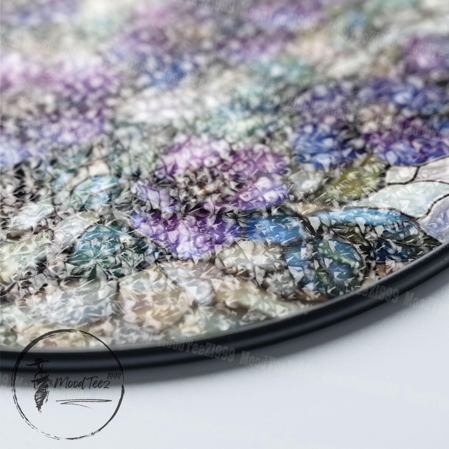 Handmade Stained Glass Violet Suncatcher: Floral Window Art