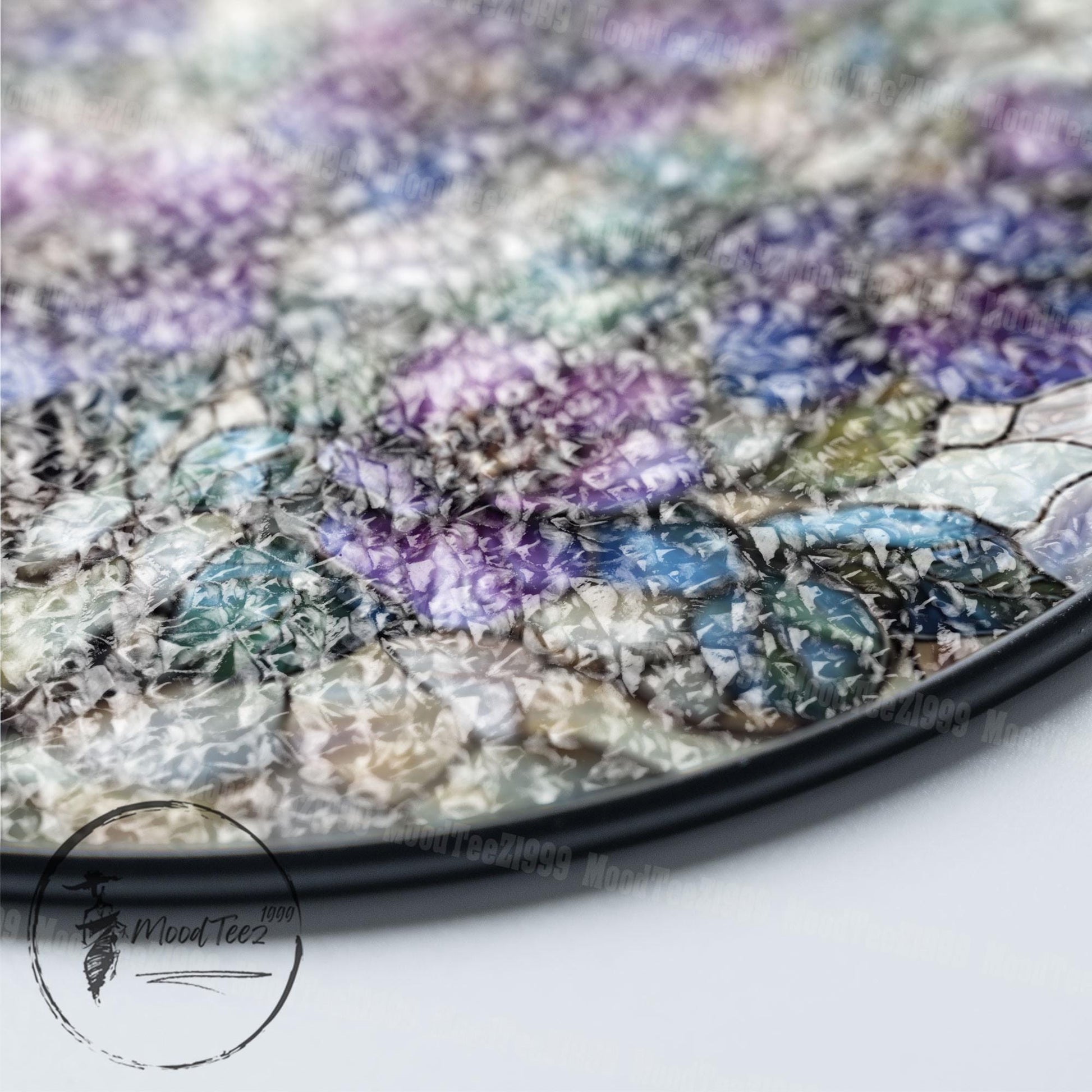 Handmade Stained Glass Violet Suncatcher: Floral Window Art