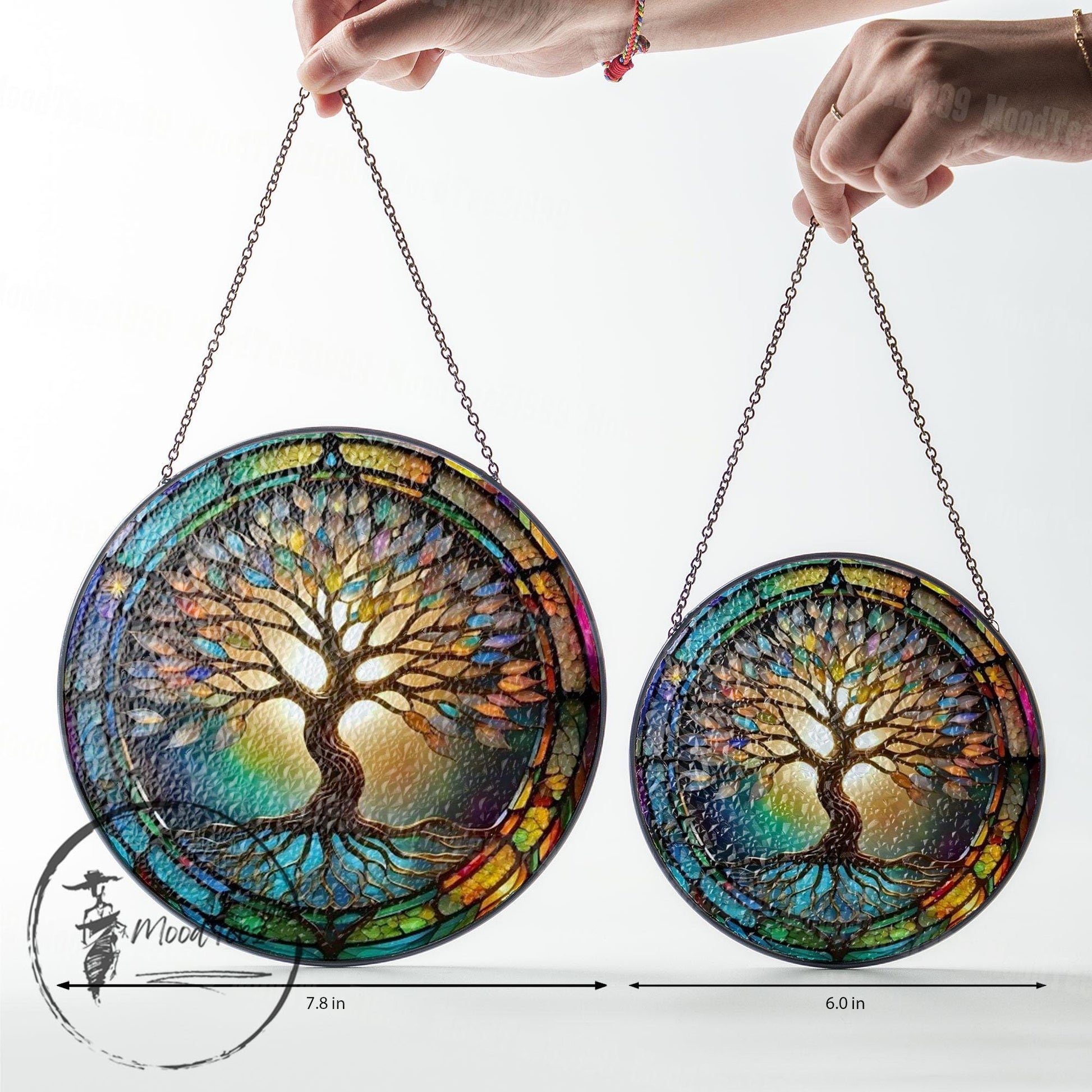 Tree of Life Stained Glass Suncatcher: Colorful Nature Art, Home Decor