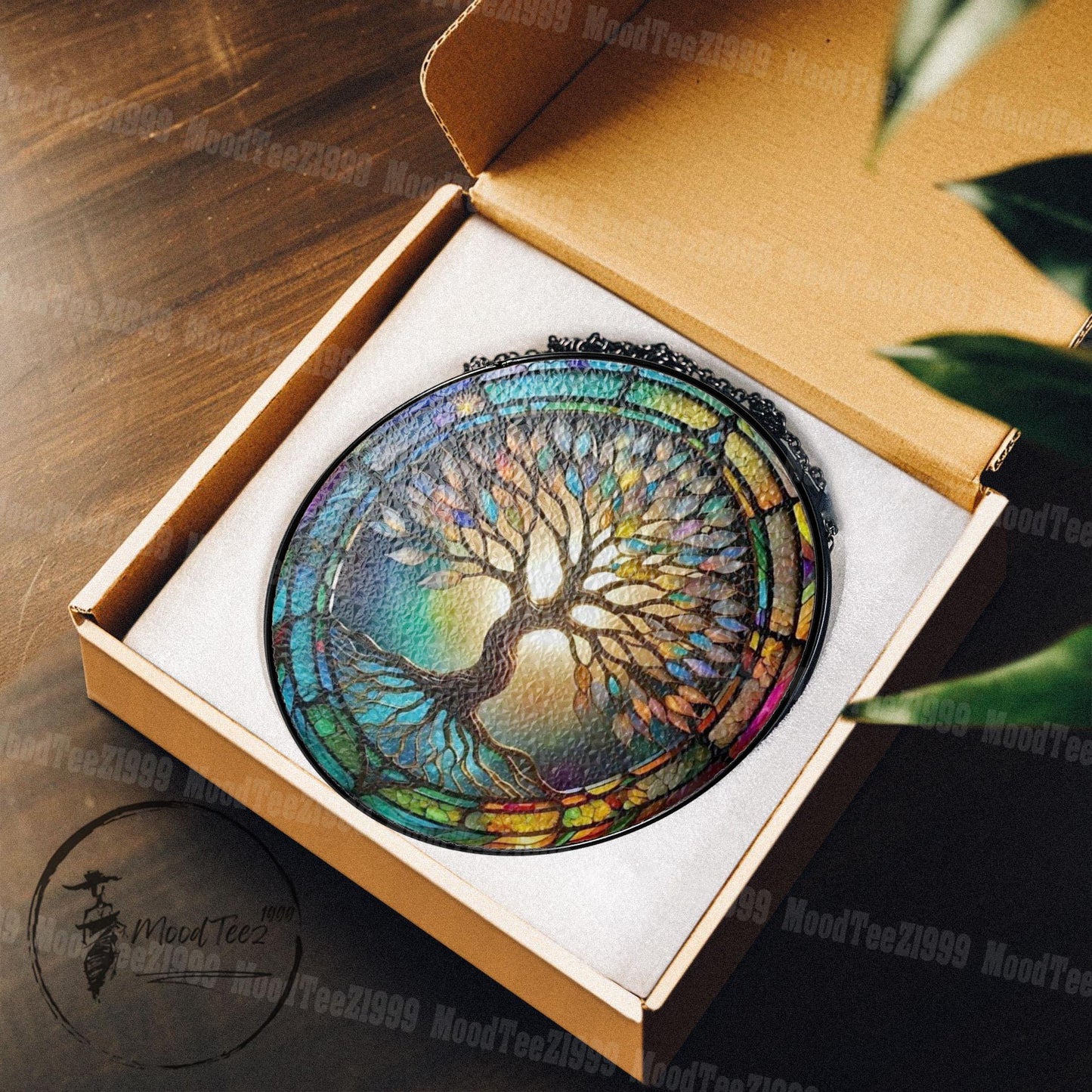 Tree of Life Stained Glass Suncatcher: Colorful Nature Art, Home Decor