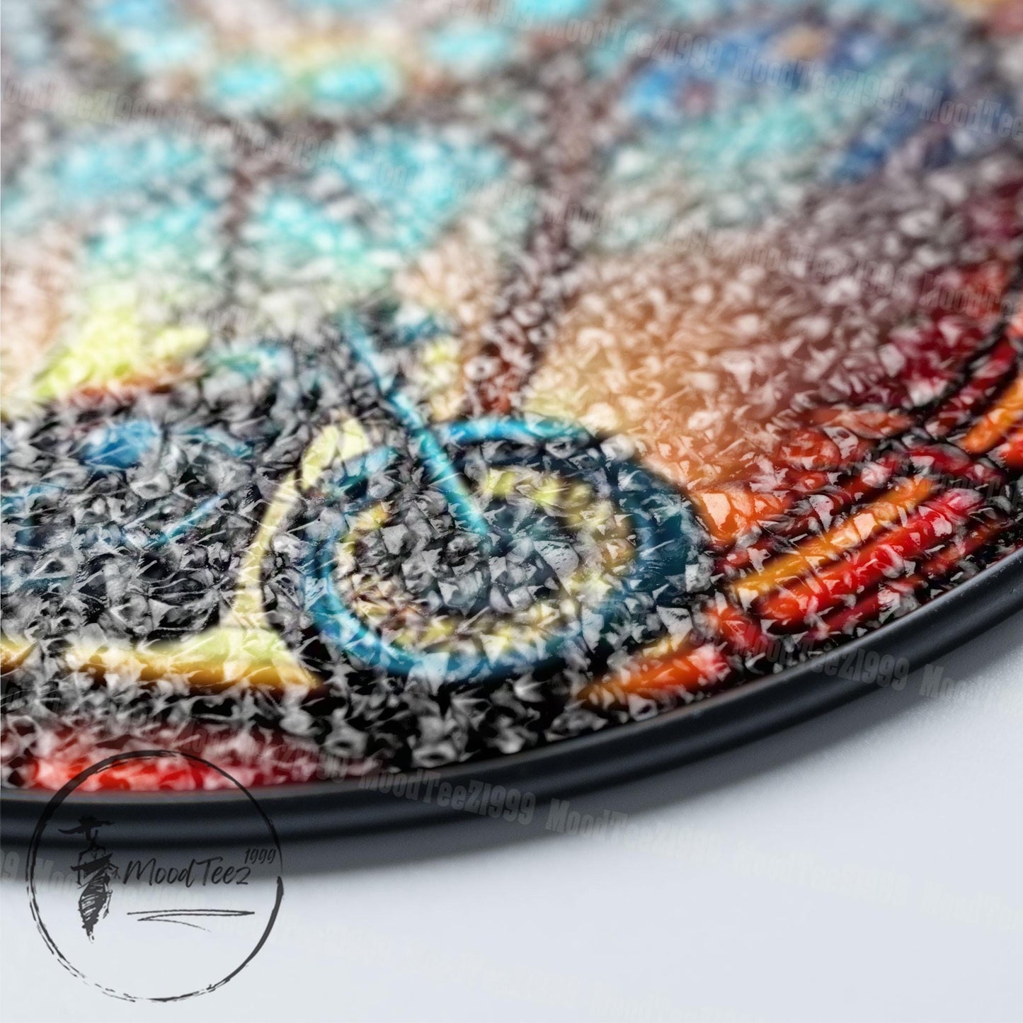 Motorcycle Stained Glass Suncatcher: Biker Angel Wings Memorial Decor