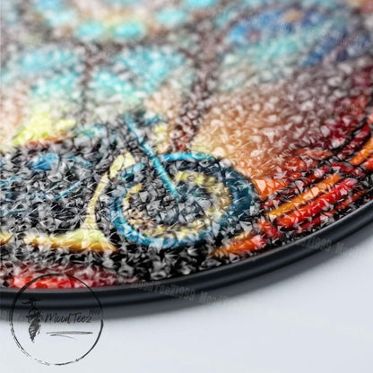 Motorcycle Stained Glass Suncatcher: Biker Angel Wings Memorial Decor