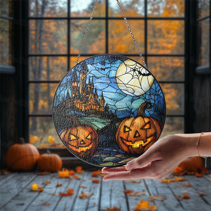 Halloween Stained Glass Suncatcher: Spooky Home Decor