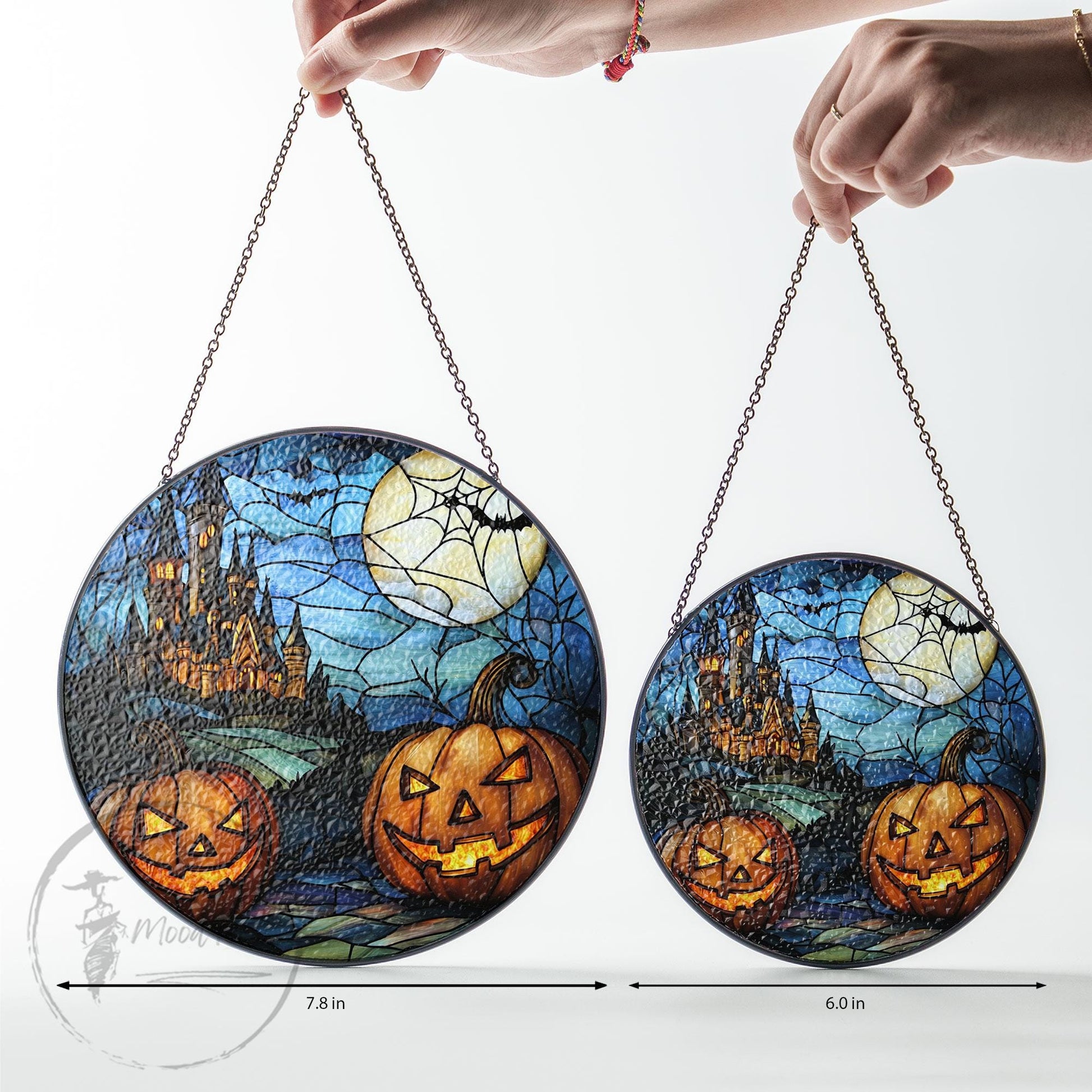 Halloween Stained Glass Suncatcher: Spooky Home Decor