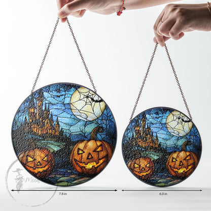 Halloween Stained Glass Suncatcher: Spooky Home Decor