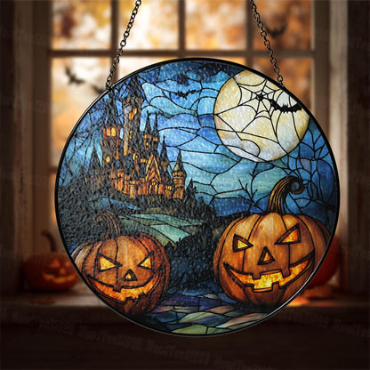 Halloween Stained Glass Suncatcher: Spooky Home Decor