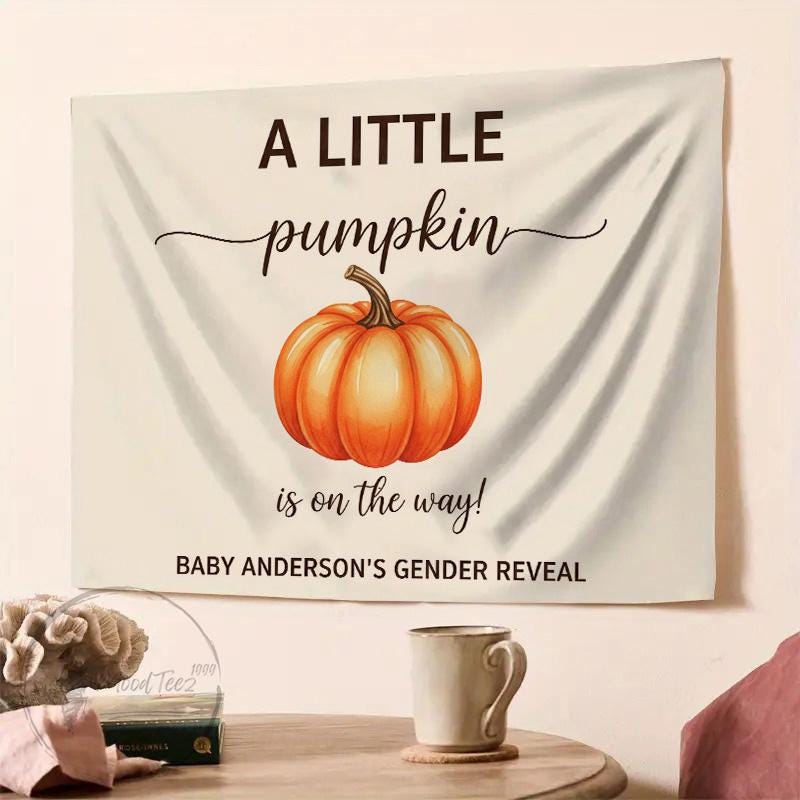 A Little Pumpkin on the Way Banner: Fall Baby Shower Decor