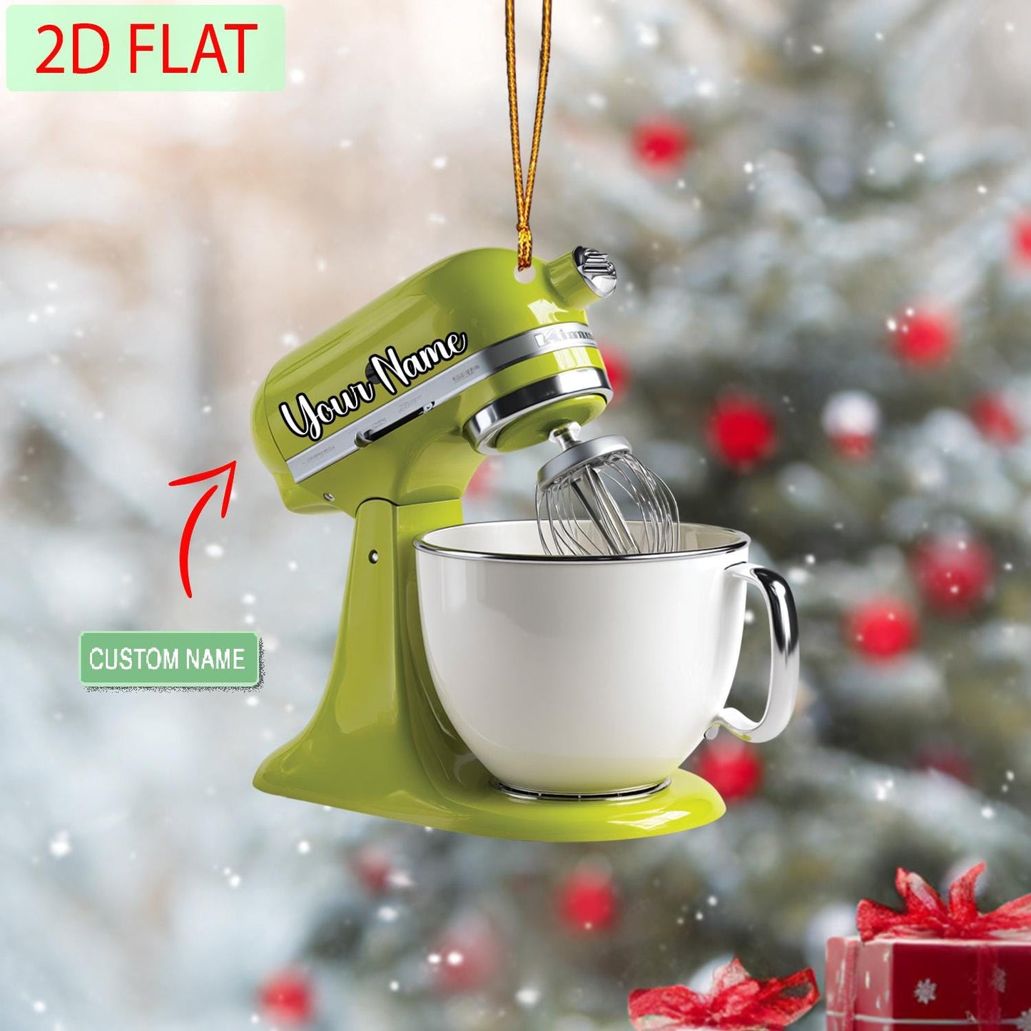 Custom Kitchen Mixer Ornament: Personalized Acrylic Christmas Decor