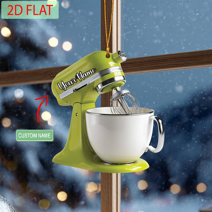 Custom Kitchen Mixer Ornament: Personalized Acrylic Christmas Decor