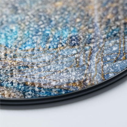 Winter Forest Glass Suncatcher, Starry Night Tree Scene, Holiday Decor