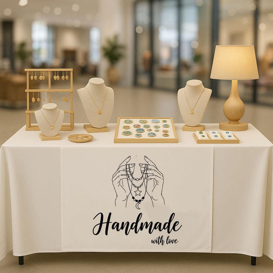 Custom Logo Table Runner, Linen Business Branding Cloth