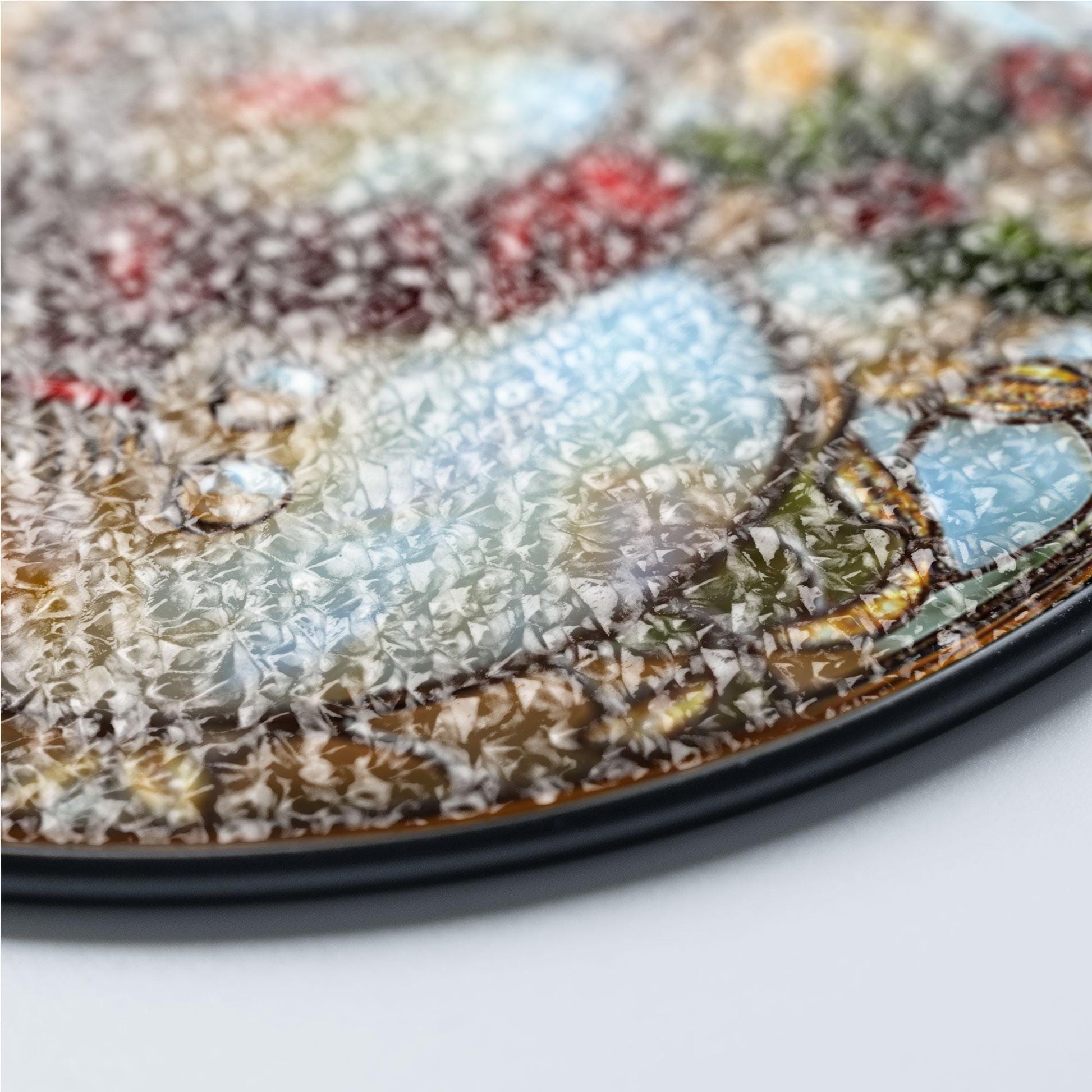 Snowman Stained Glass Suncatcher, Christmas Holiday Decor