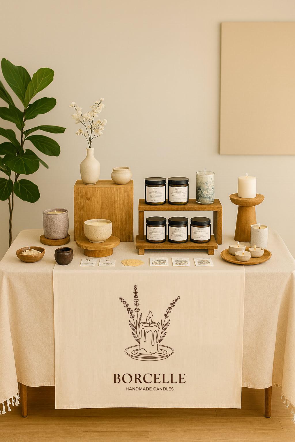 Custom Logo Linen Table Runner, Trade Show Display