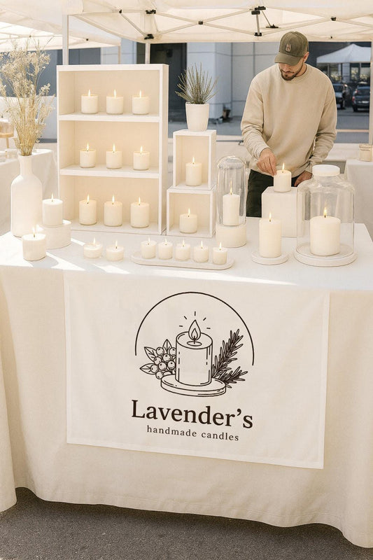 Custom Logo Linen Table Runner, Personalized Business Branding