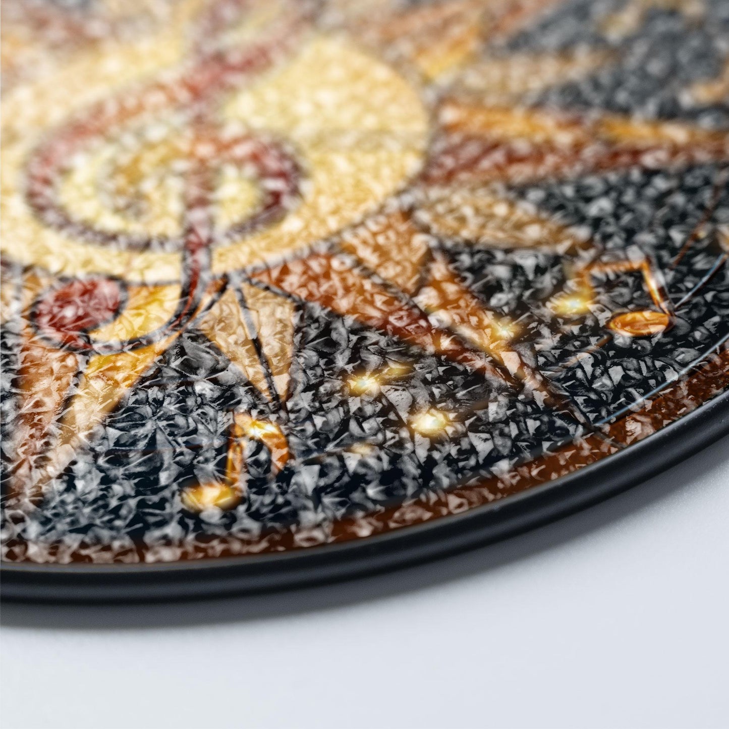 Stained Glass Sun Catcher, Celestial Music Notes Starry Decor, Gift for Music Lovers