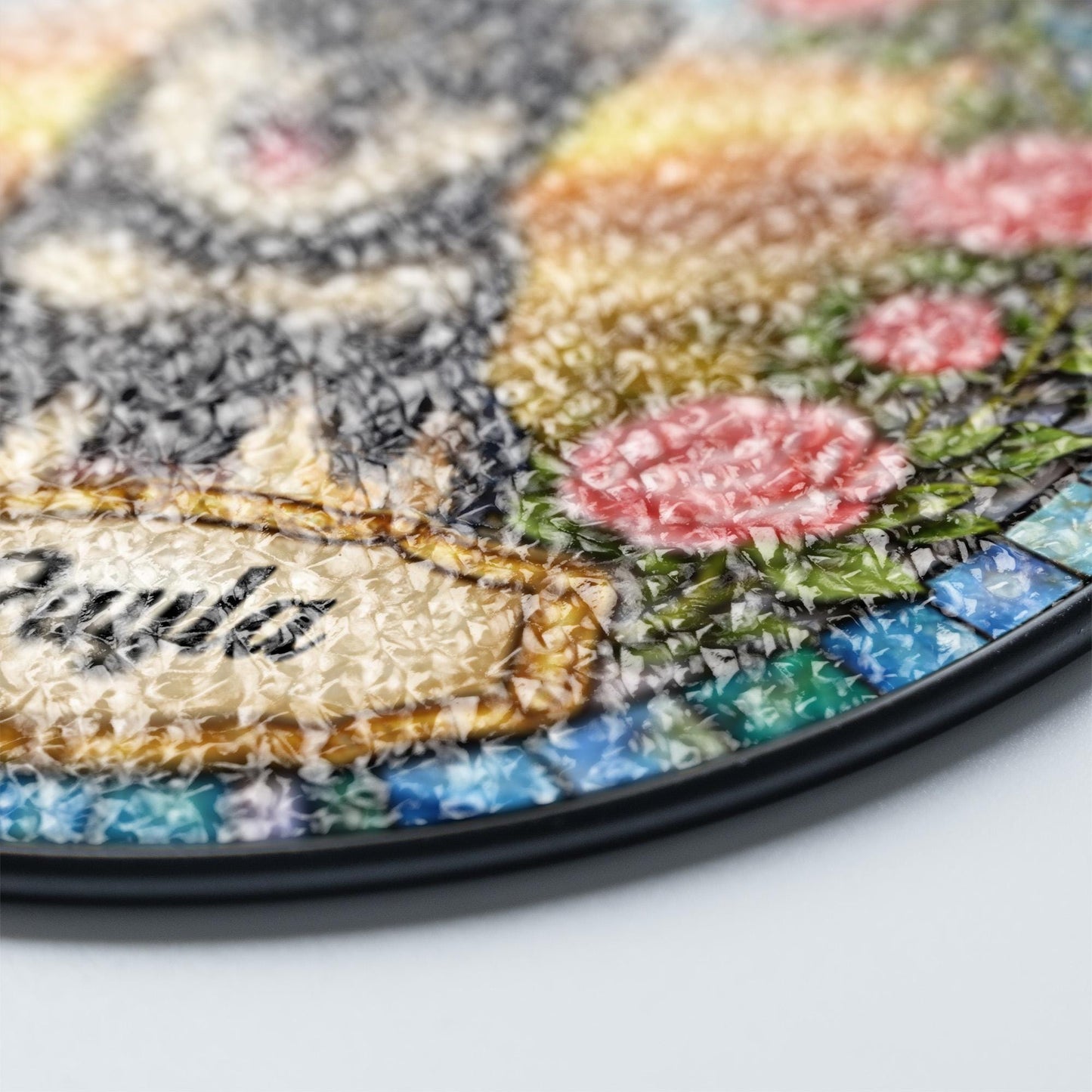 Personalized Dog Portrait Stained Glass Suncatcher, Custom Pet Memorial Stained Glass Photo Suncatcher, Dog Loss Keepsake, Pet Loss Gift